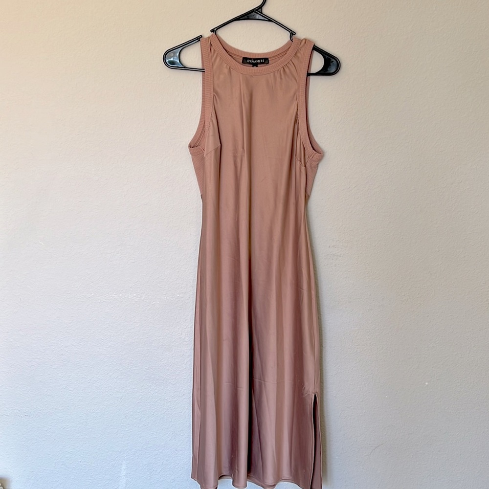 Satin midi leisure dress